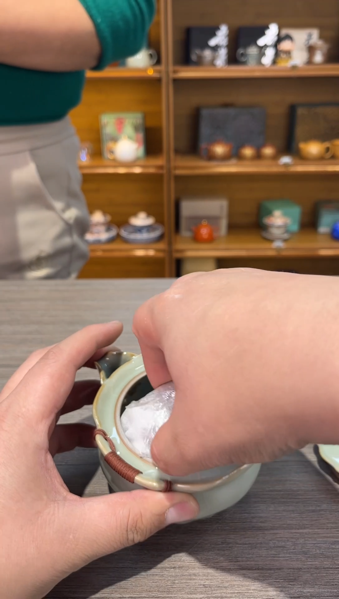 【闪购商品】青手抓一壶三杯茶具
