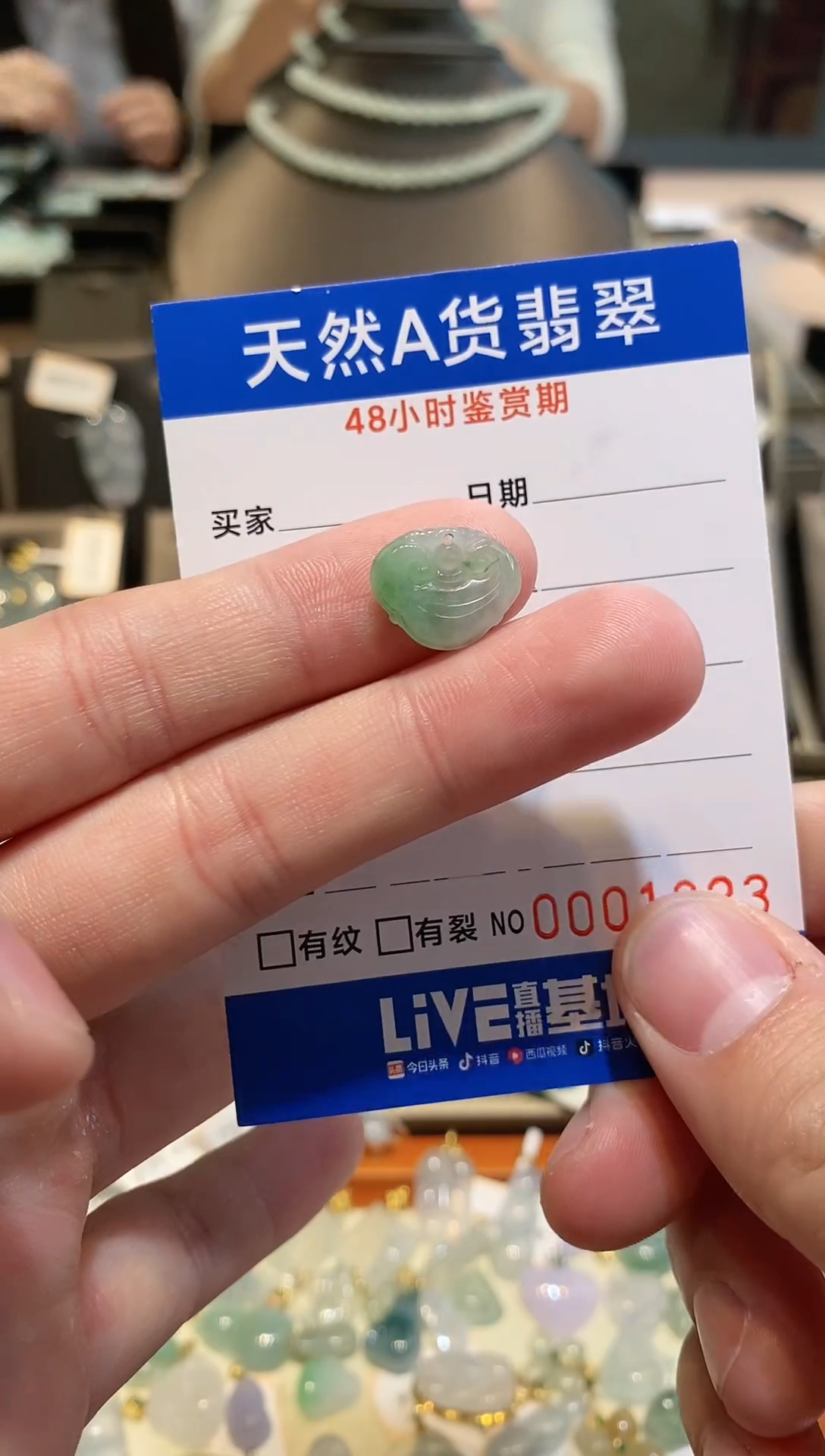 【闪购商品】翡翠颈饰未镶嵌天然A货翡翠一件