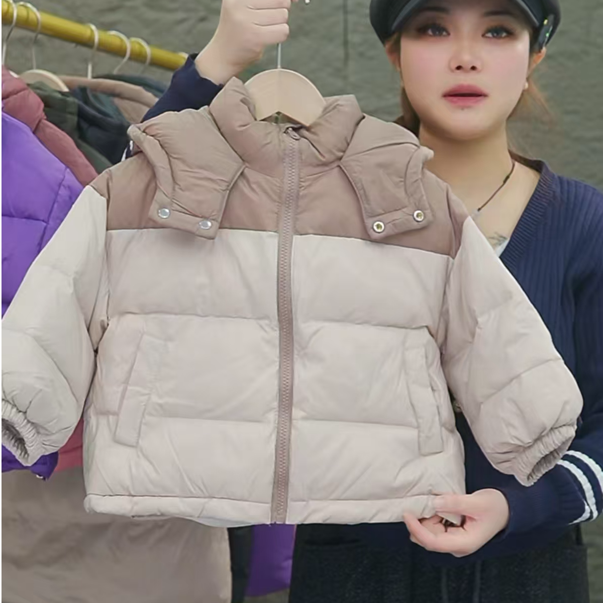 【DY】2025新款羽绒服冬季儿童洋气男女童加厚时髦中大童冬装外套潮