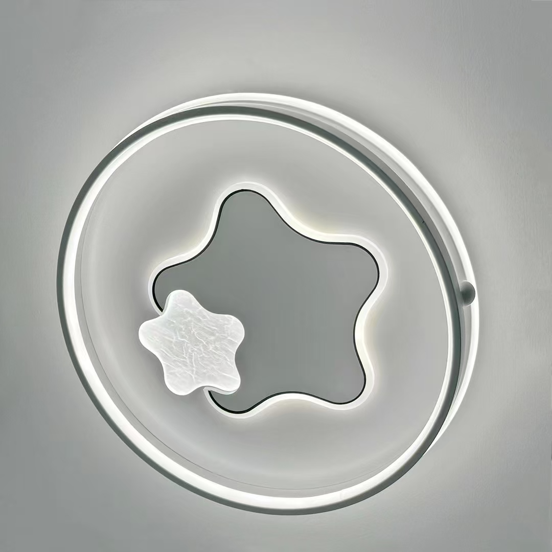 【苏晨照明】简约大气百搭卧室吸顶灯水晶砂家用创意房间个性圆形灯