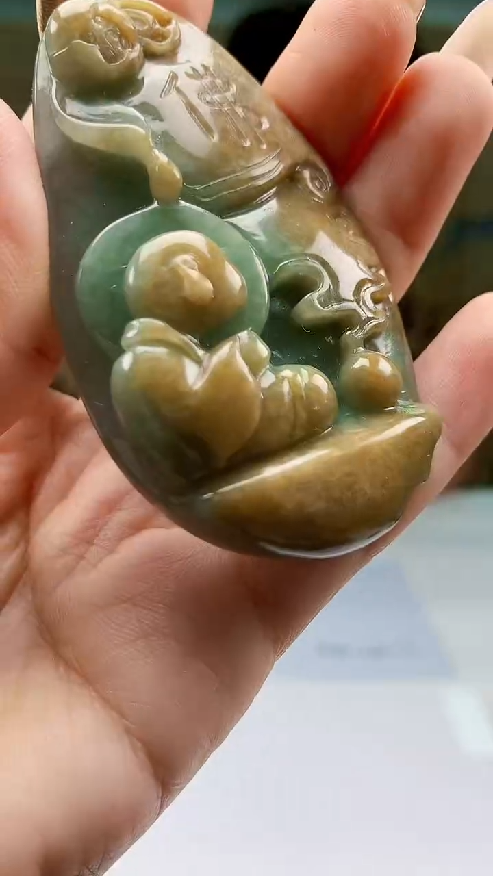 【闪购商品】定制翡翠未镶嵌4688ty-毛货挂件42