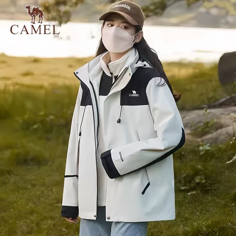 奥莱正品三防男装秋冬男女同款冲锋衣户外三合一可拆卸情侣登山服