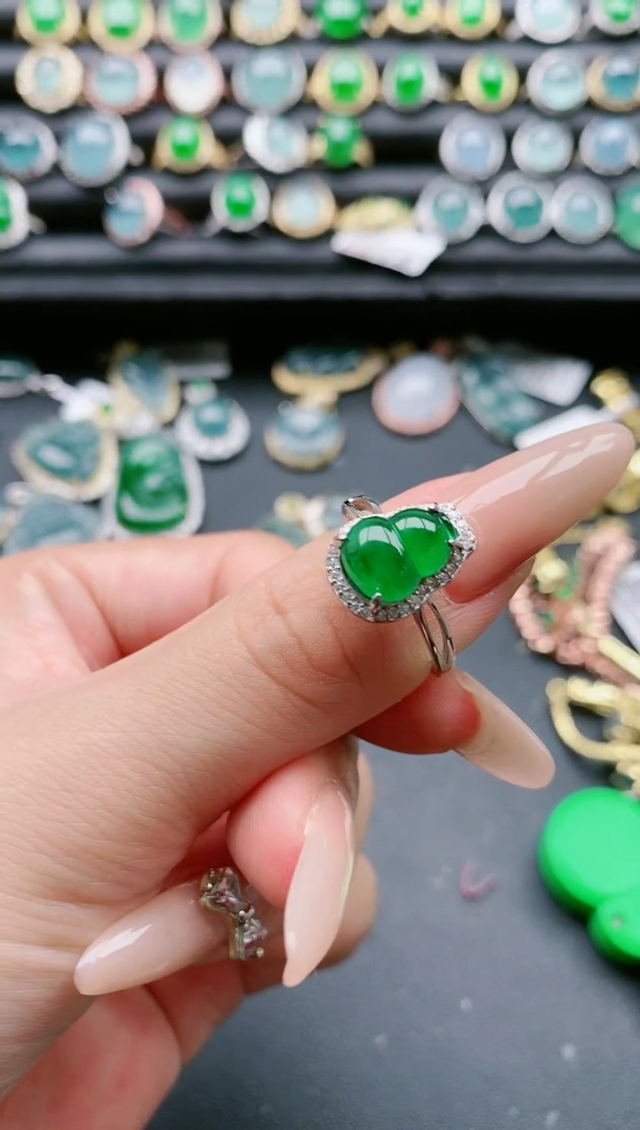 【闪购商品】翡翠戒指银S925镶嵌1111111