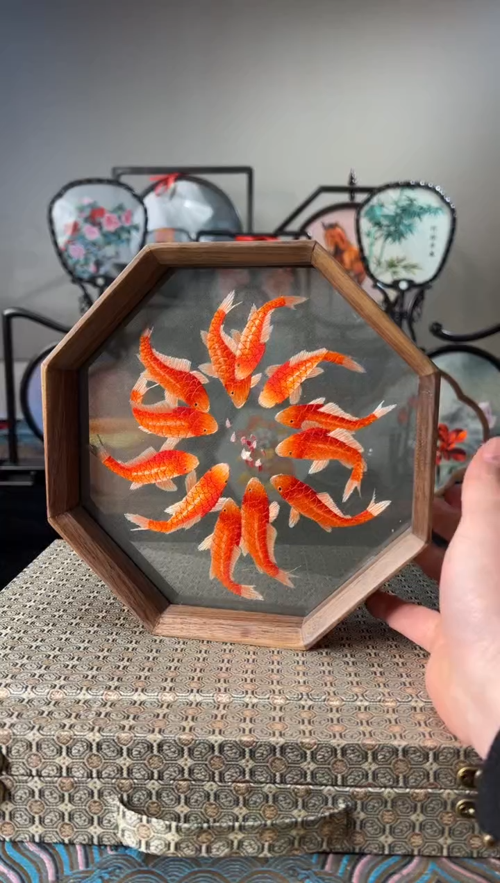 刺绣纯手工非遗苏绣双面绣摆件