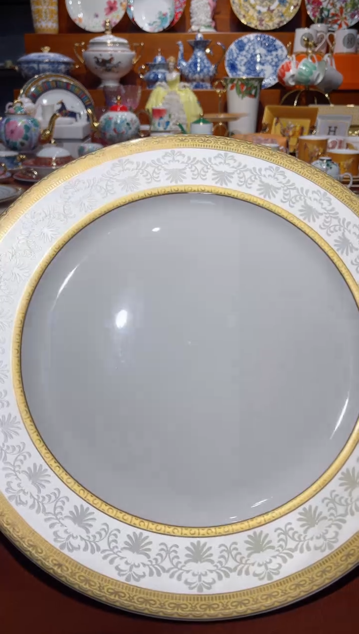 【闪购商品】瓷片浮雕金12寸盘······