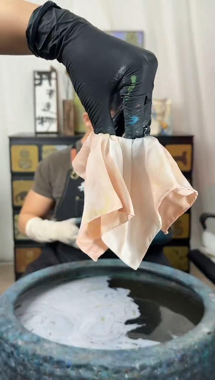 681 桃之夭夭 方巾发圈