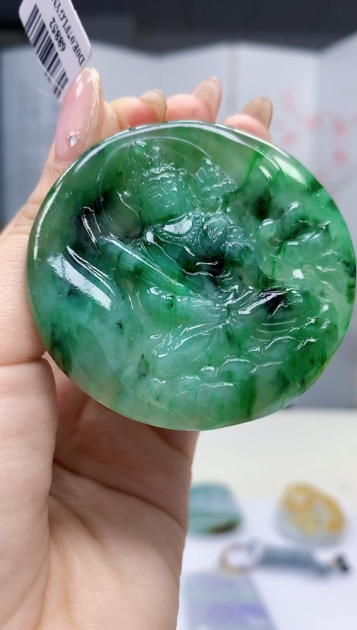 【闪购商品】定制翡翠未镶嵌1502jw-毛货挂件虚空藏68