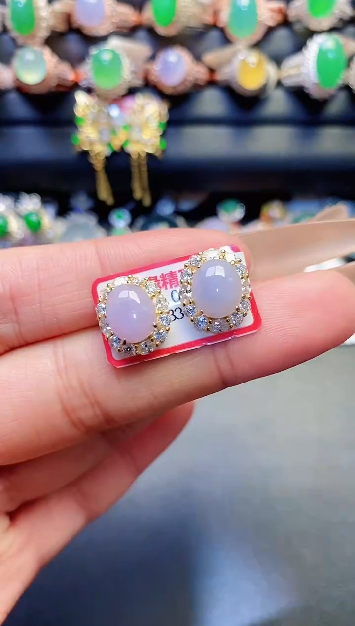 银S925镶嵌戒指翡翠天然