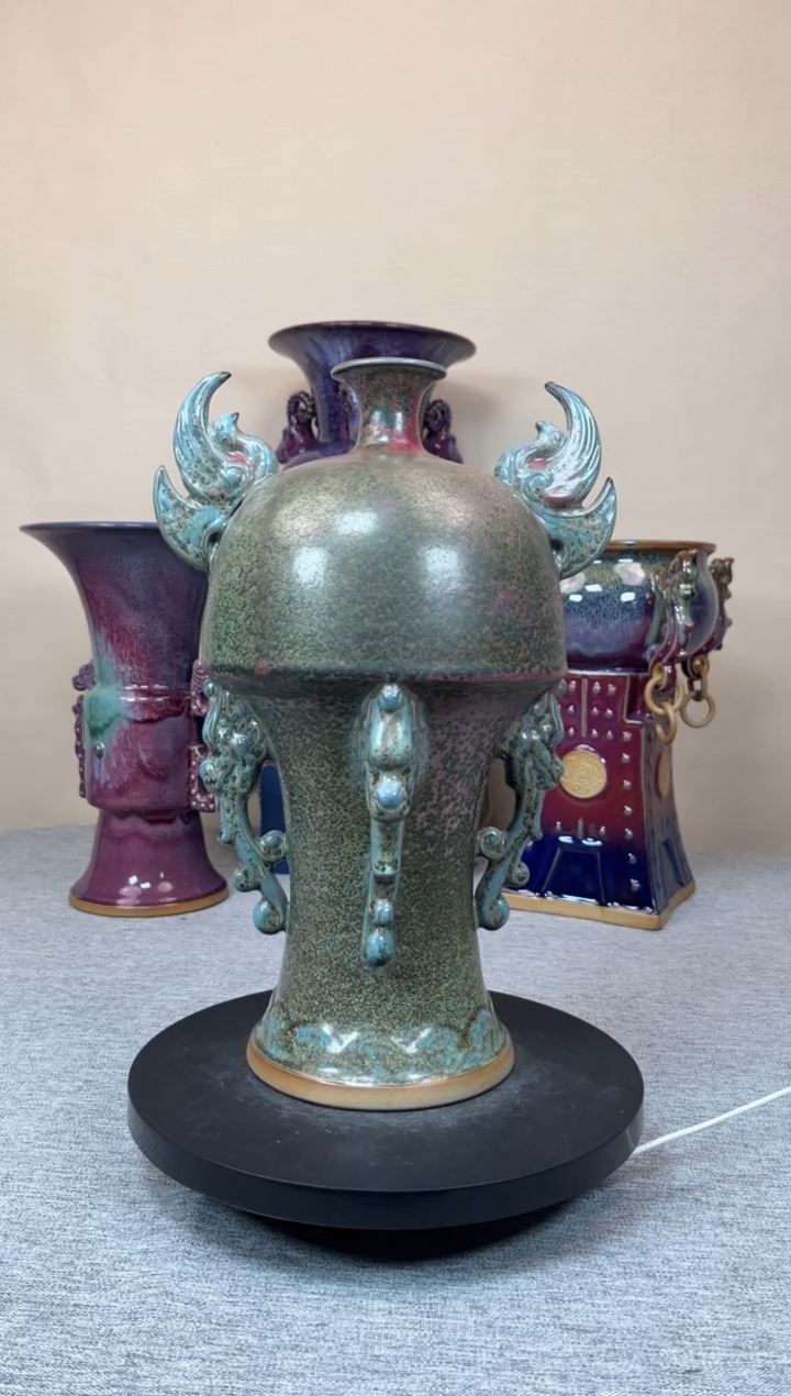 摆件陶神垕钧瓷收藏工艺品