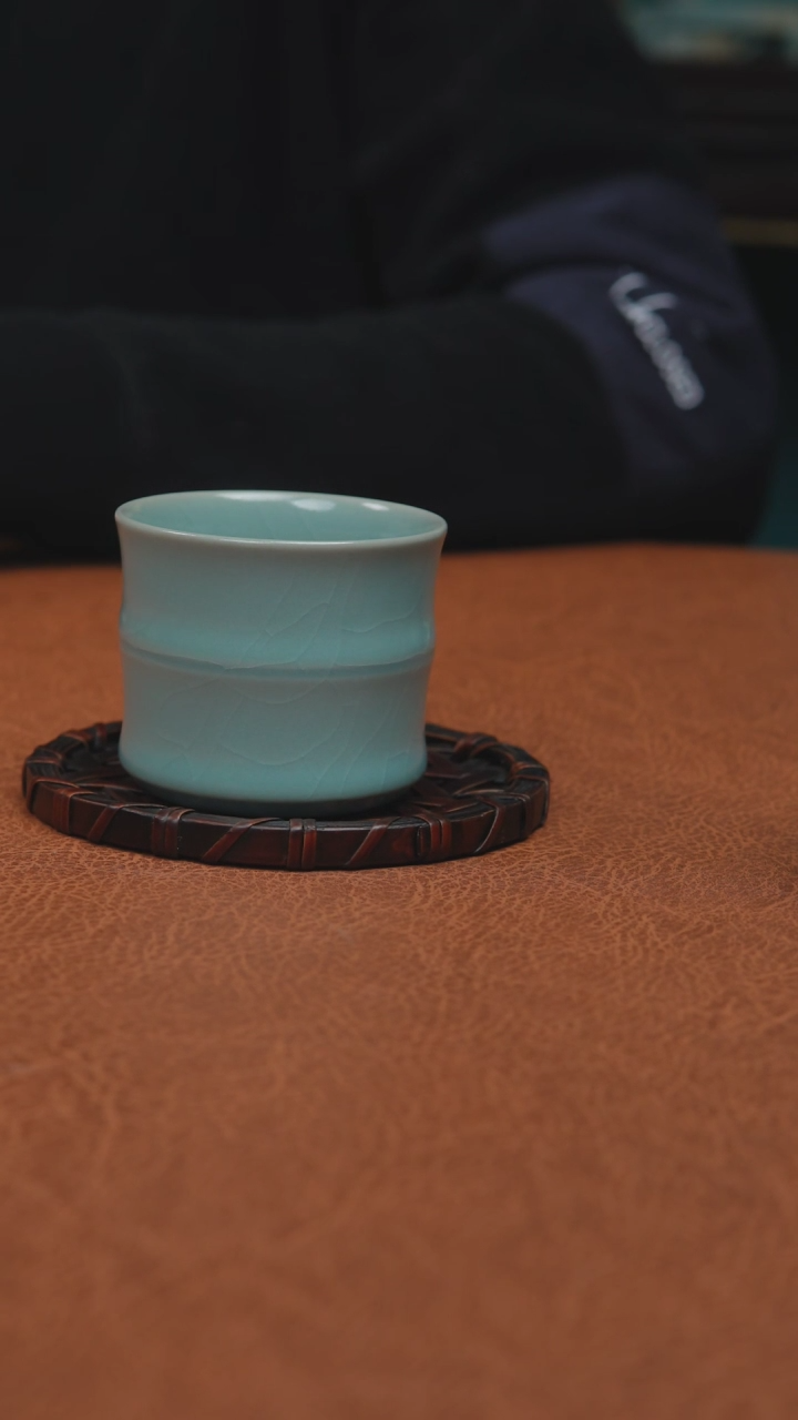 【闪购商品】杯汝州原产地原矿釉仿古竹节杯