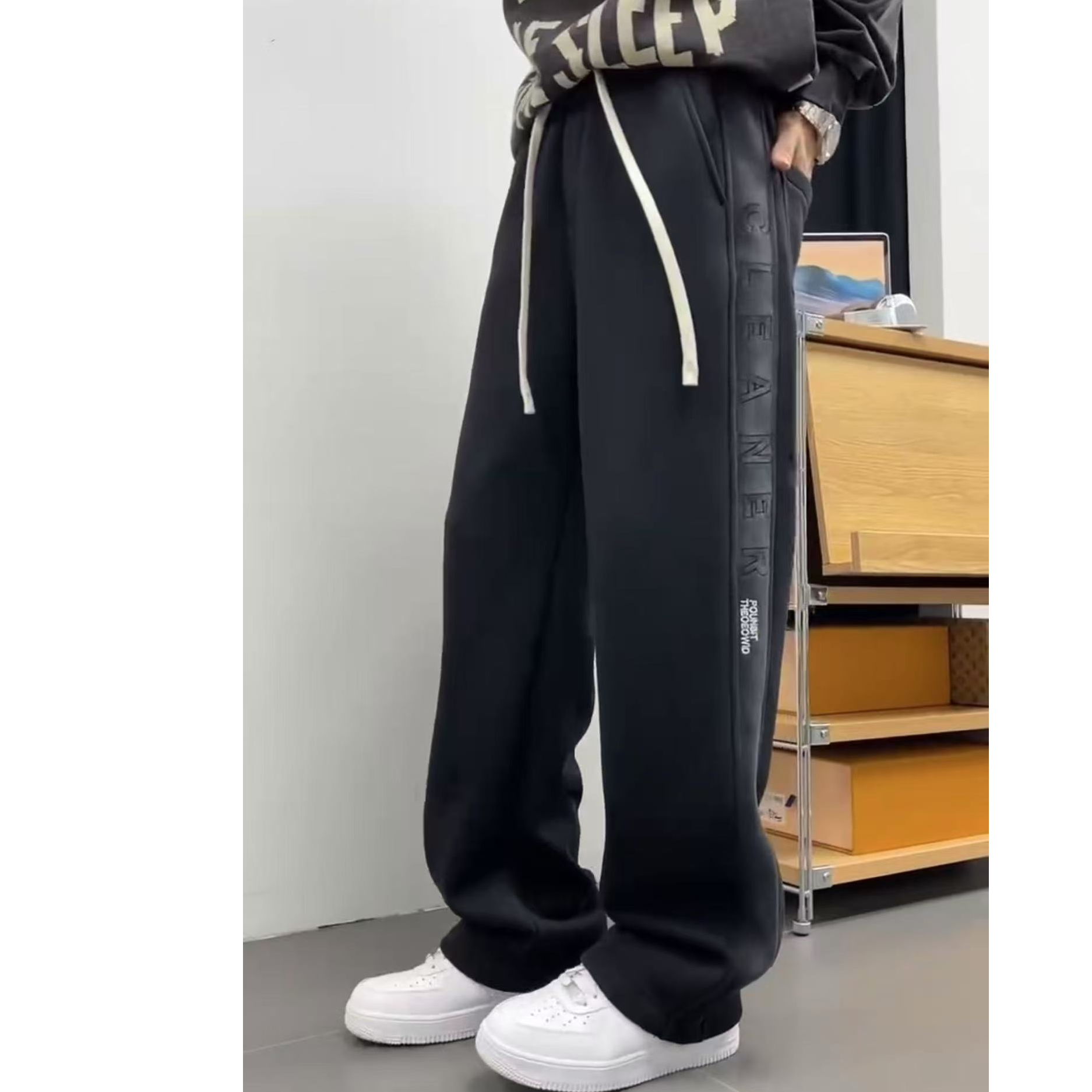 （东）秋款加厚百搭直筒秋冬季男士休闲裤卫裤时尚新款小个子