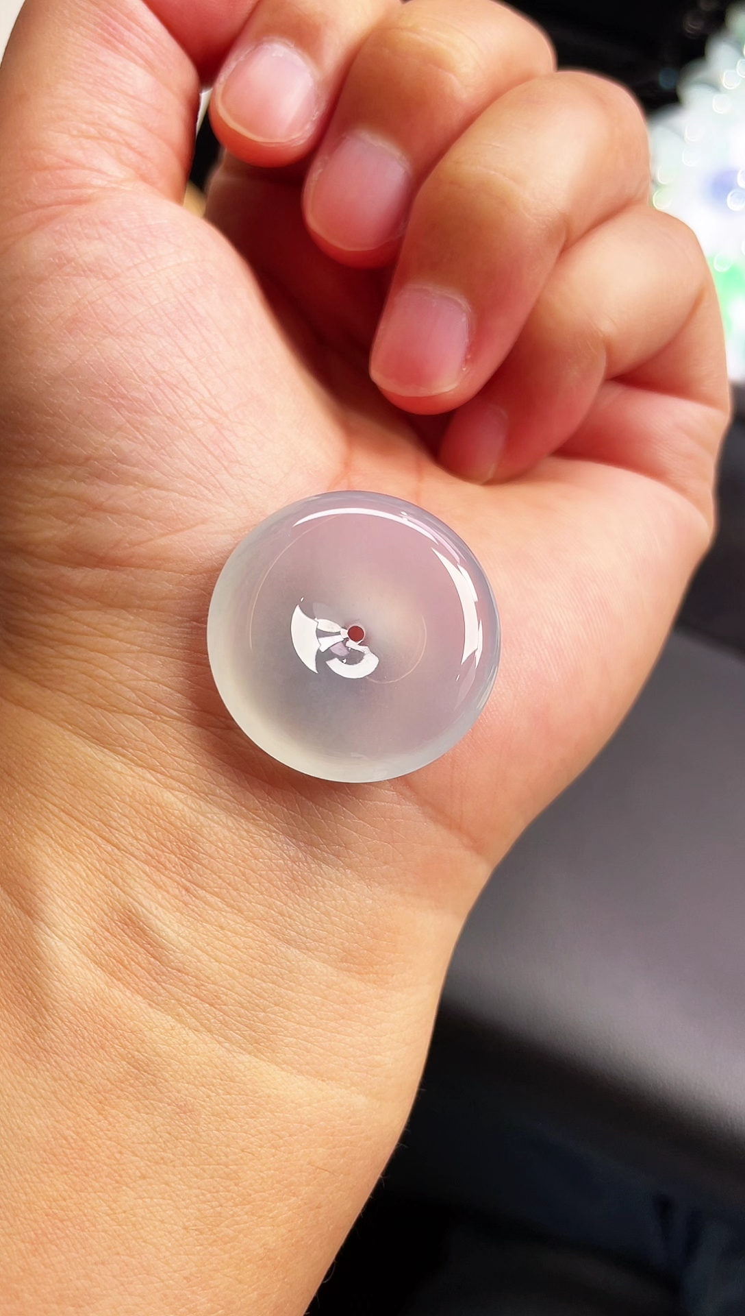 颈饰未镶嵌翡翠【42】平安扣 尺寸 27.6   5.8mm