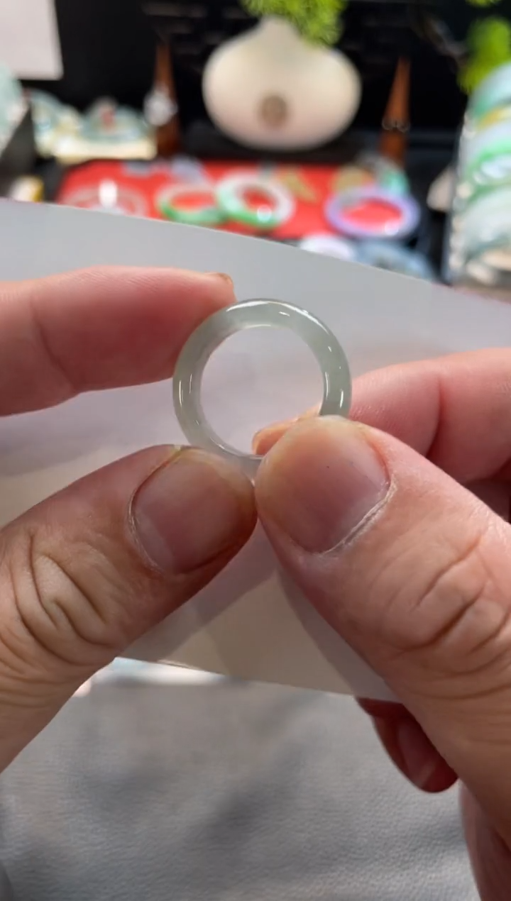 未镶嵌戒指翡翠21号链接 有纹裂 1516