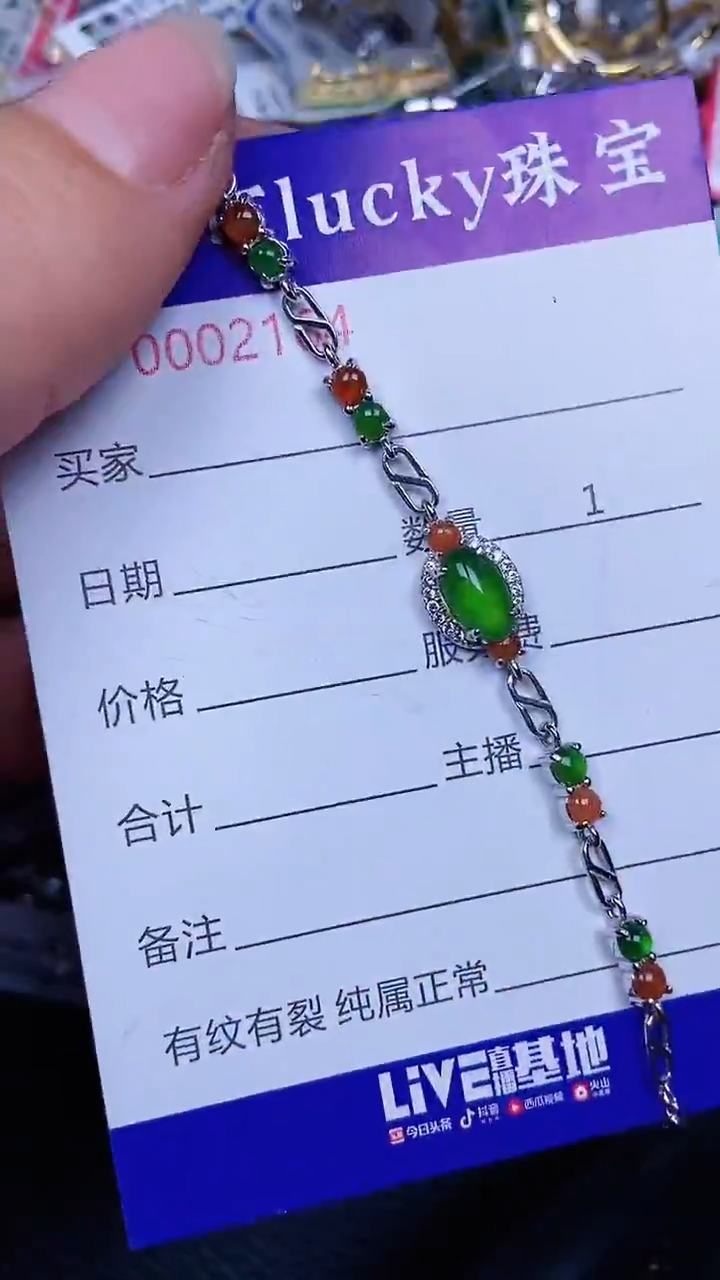 颈饰银S925镶嵌翡翠2164