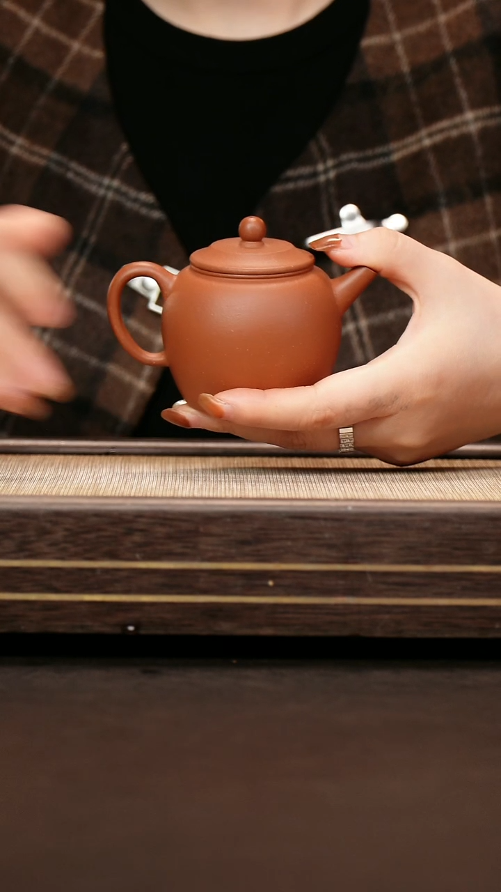 茶壶紫砂原矿紫泥 巨轮壶