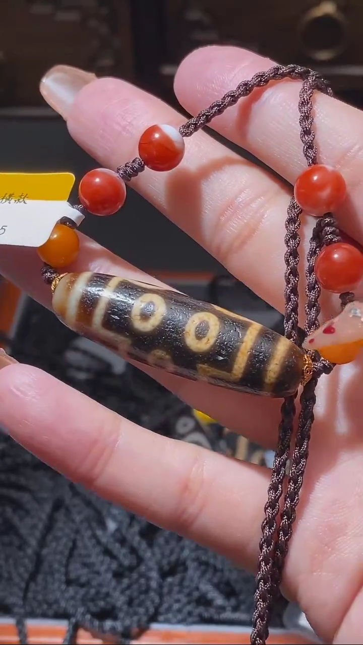 【闪购商品】玛瑙/玉髓颈饰未镶嵌Q31392七眼玛瑙项链