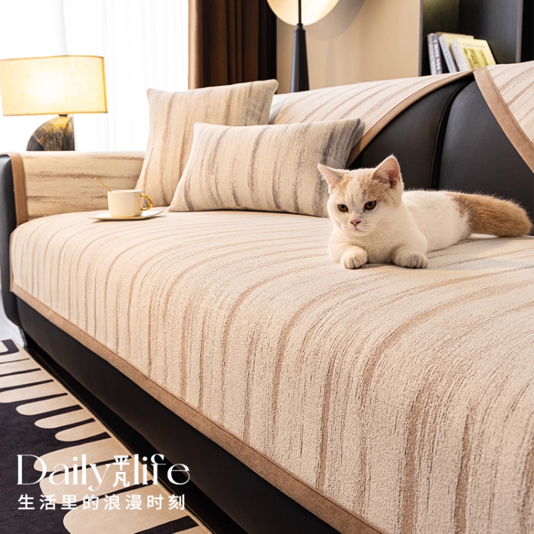 虹原风尚雪尼尔沙发垫四季通用2025新款现代轻奢沙发坐垫防滑盖布