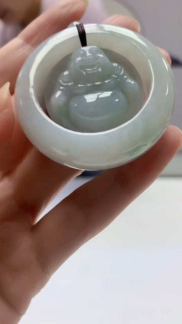 【闪购商品】定制翡翠未镶嵌4902zm-毛货挂件佛公112