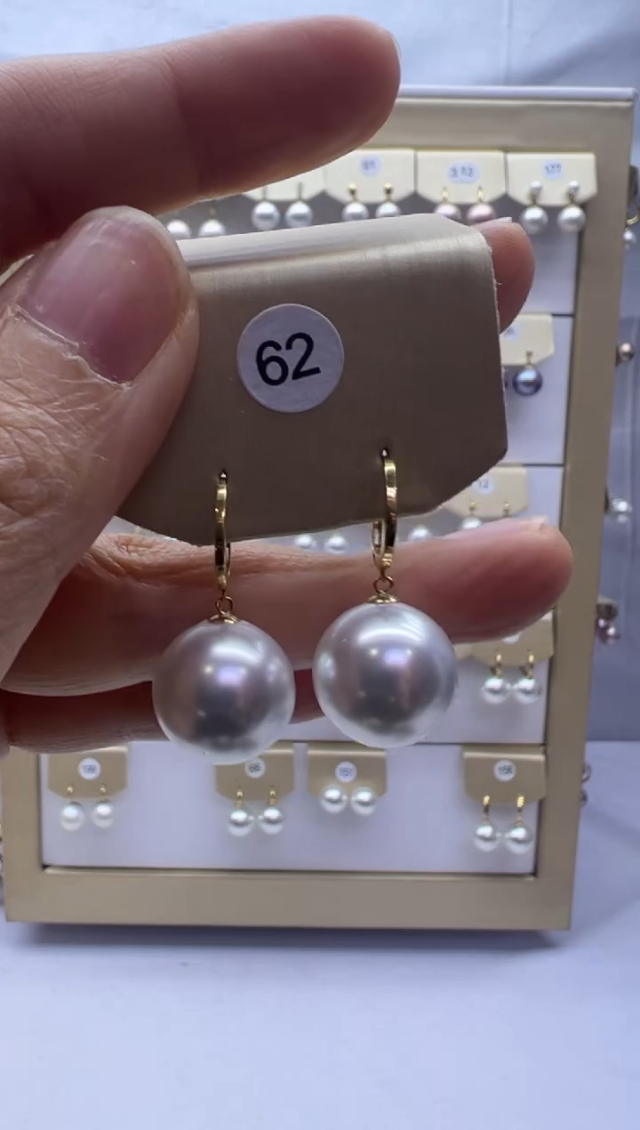 18K金镶嵌耳饰淡水珍珠62