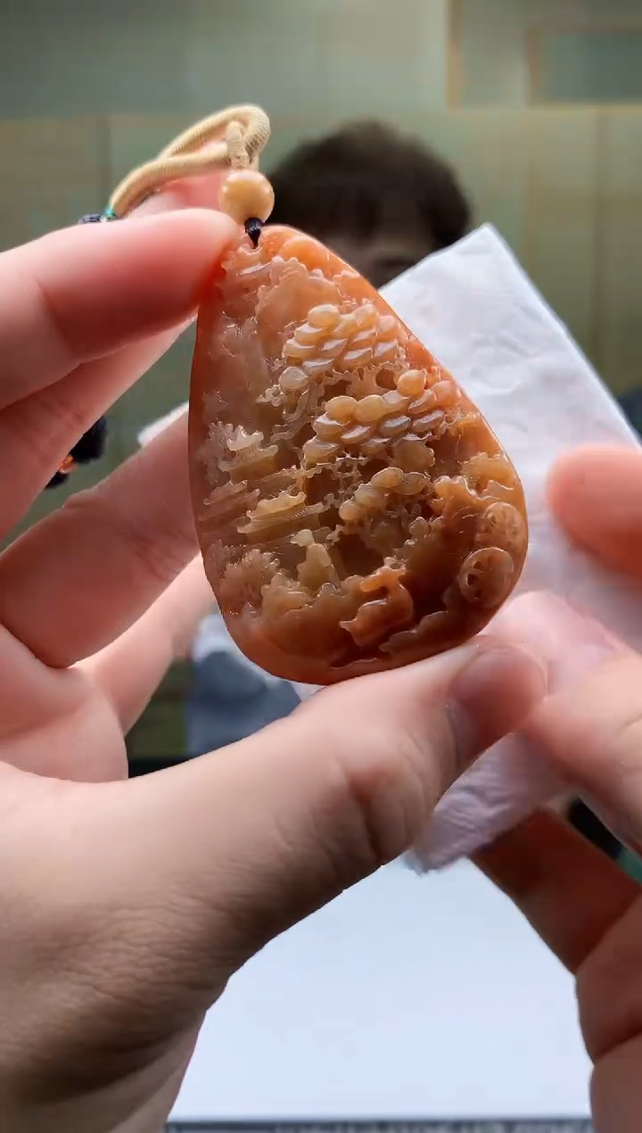 【闪购商品】定制翡翠未镶嵌4868bb-毛货挂件56