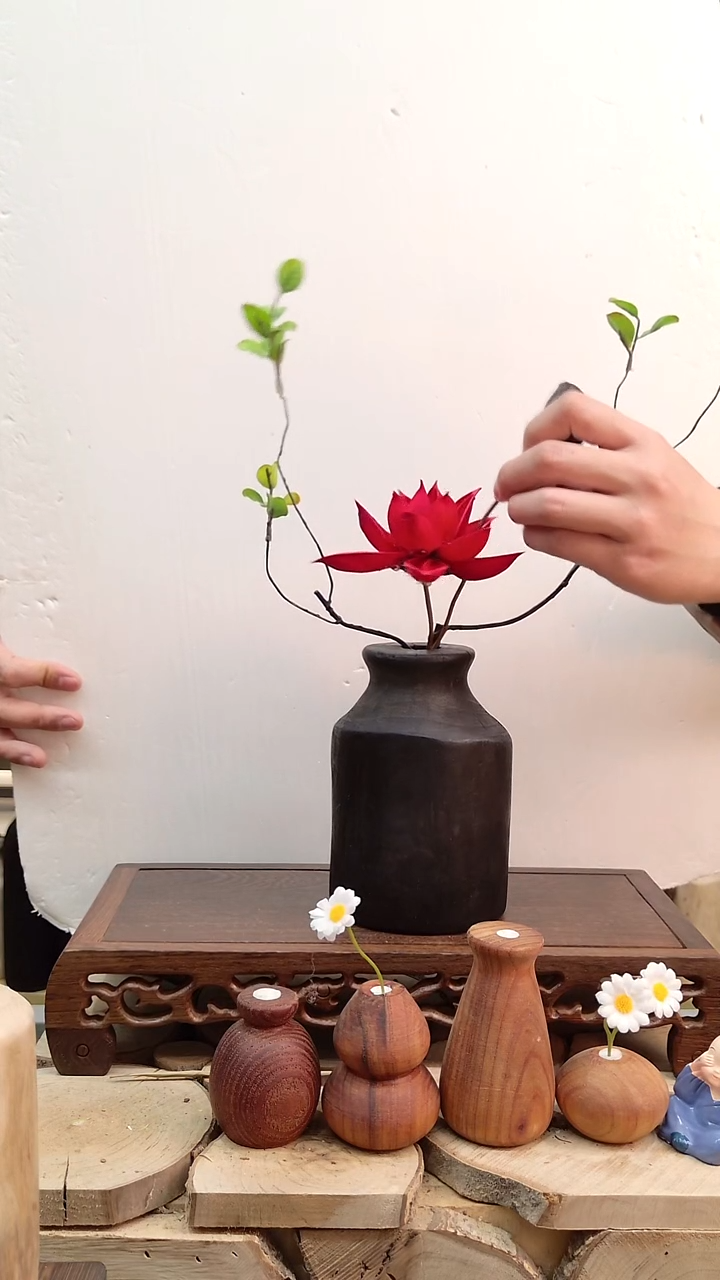 木实木花瓶一物一拍