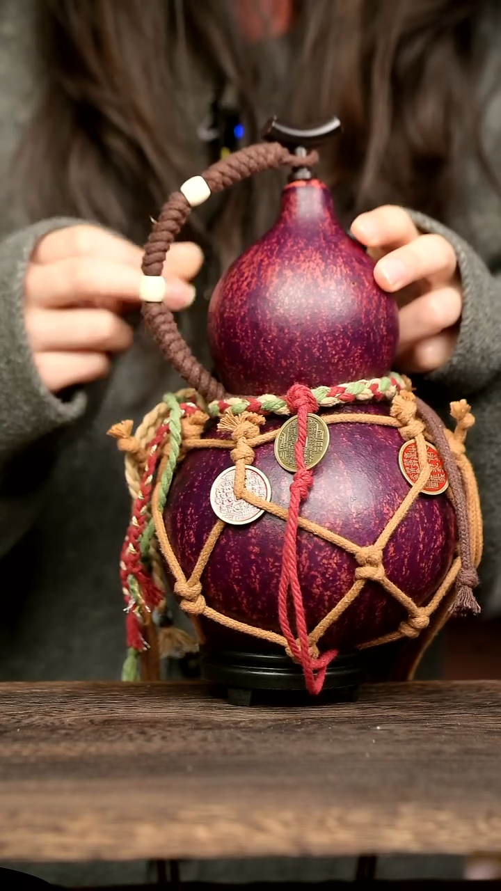 972号中药煮色  1000ml左右 大漆葫芦水壶/酒壶 一物一拍