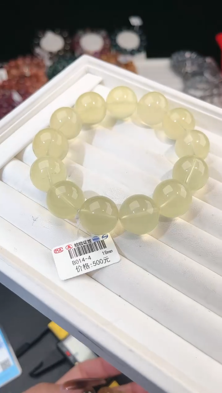 【闪购商品】水晶手链未镶嵌多样性发一黄泡泡18mm