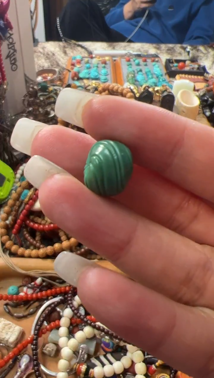 未镶嵌绿松石.29号  绿松石配饰（崩口）套装ylp10*13mm2.9g  HX