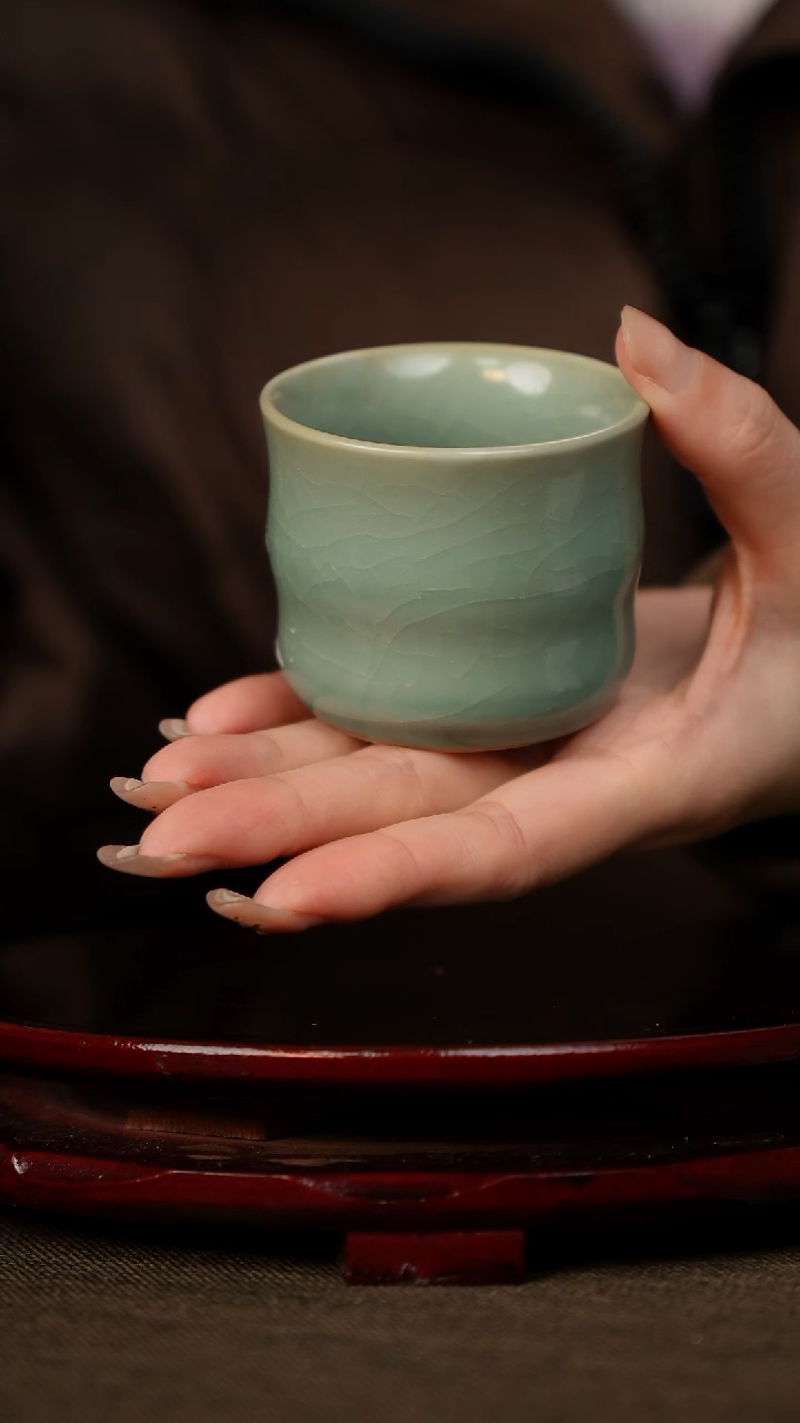 全品 仿古 竹节杯 