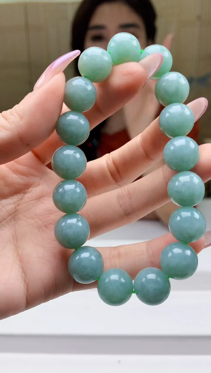 【闪购商品】定制翡翠未镶嵌4829ty-毛货手串56