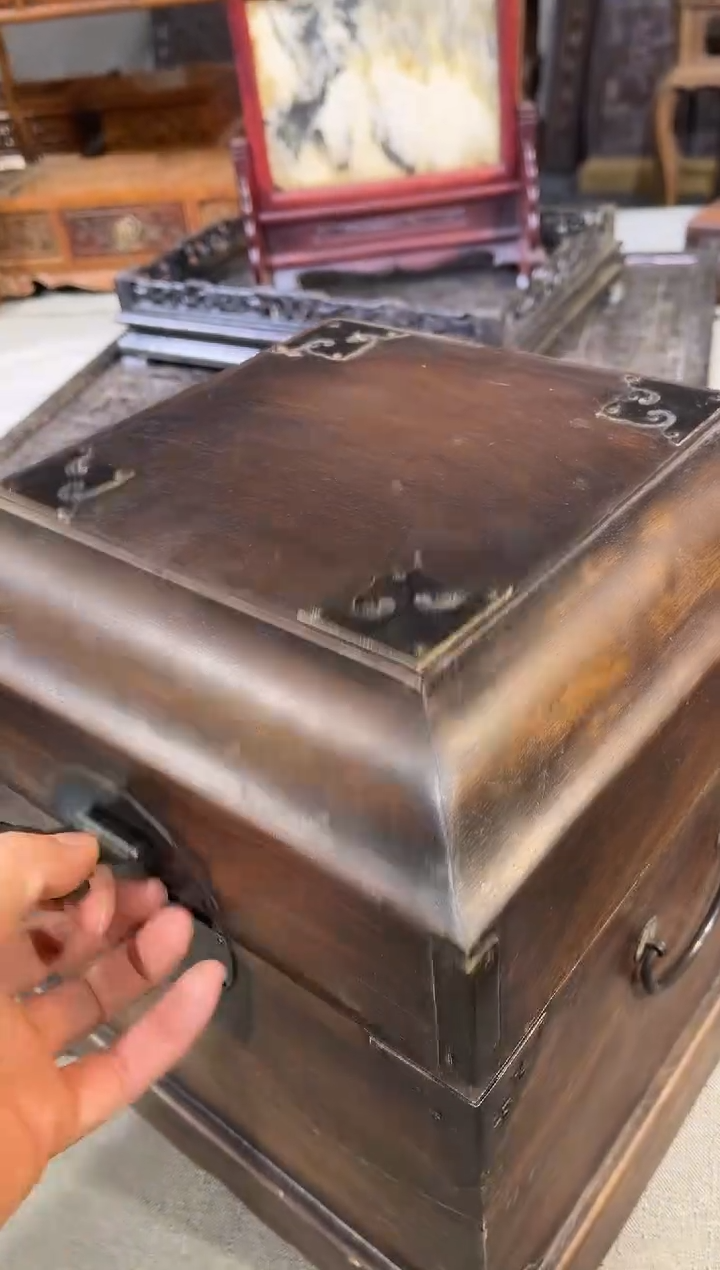 黄花梨/降香黄檀海黄翻盖印章盒