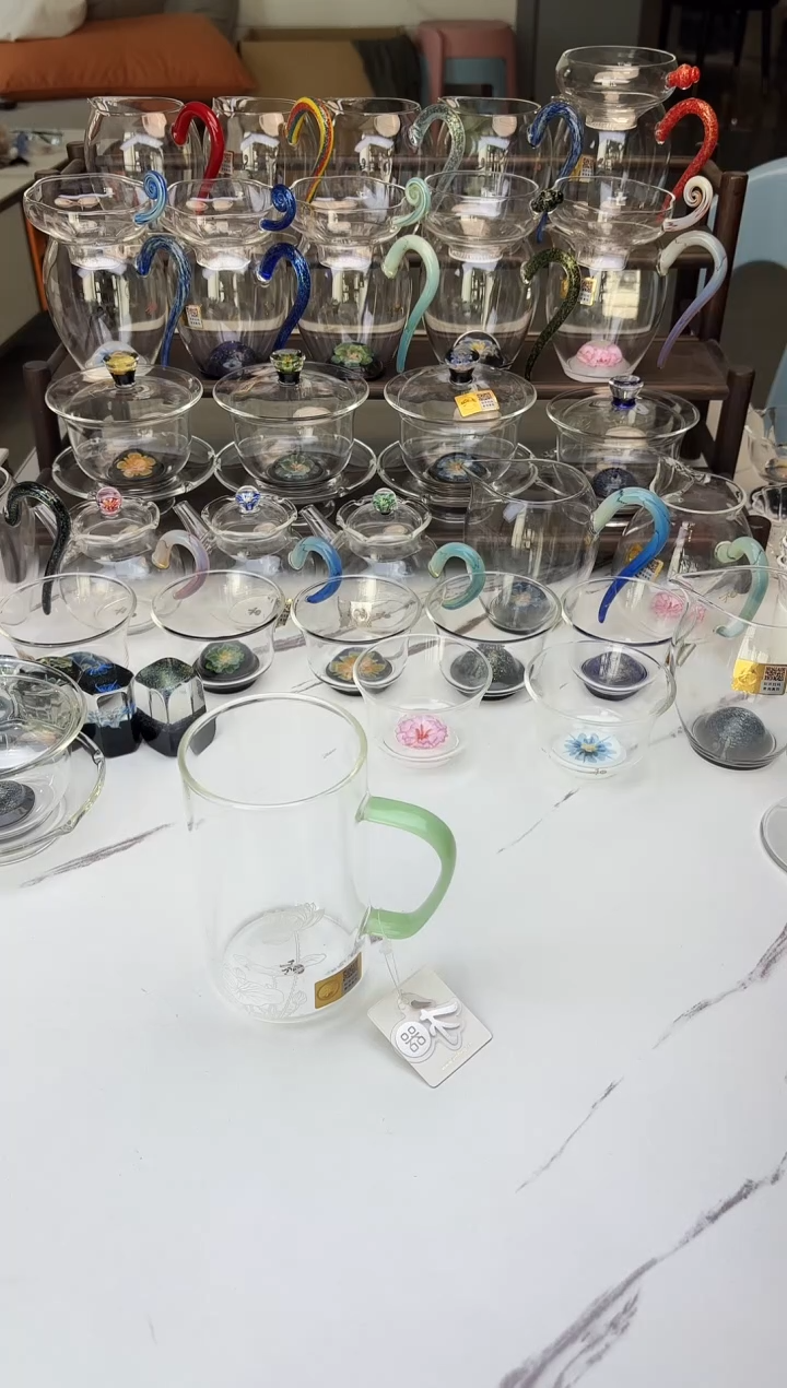 手工艺品玻璃D*K禾器好运连连清简杯