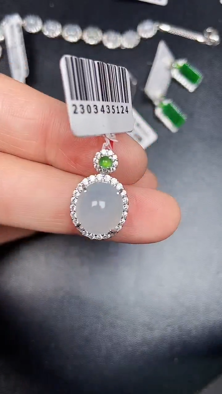 银S925镶嵌戒指翡翠2640