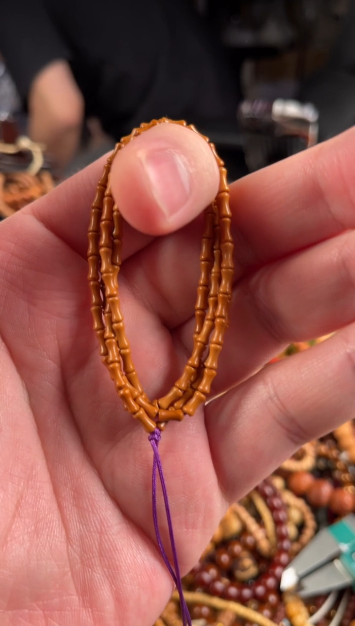 吊坠橄榄核王胖子文玩工作室核壁竹节108