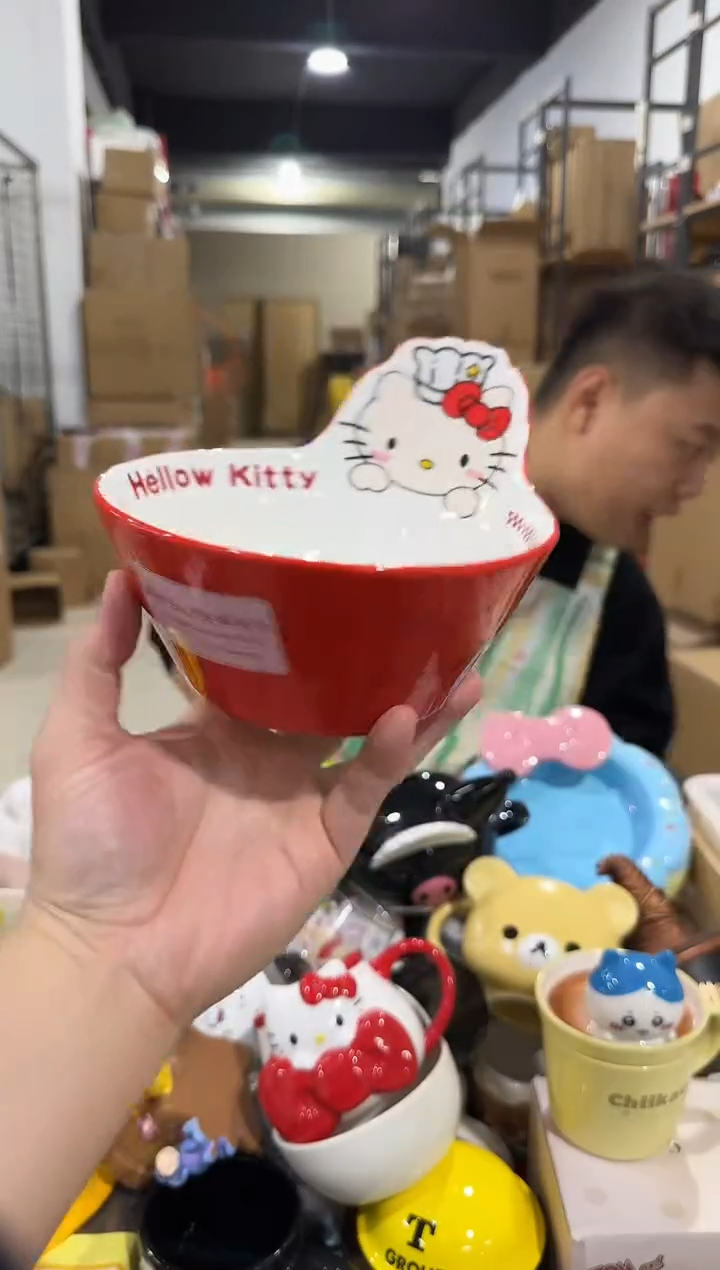 瓷片原盒kt猫沙拉碗