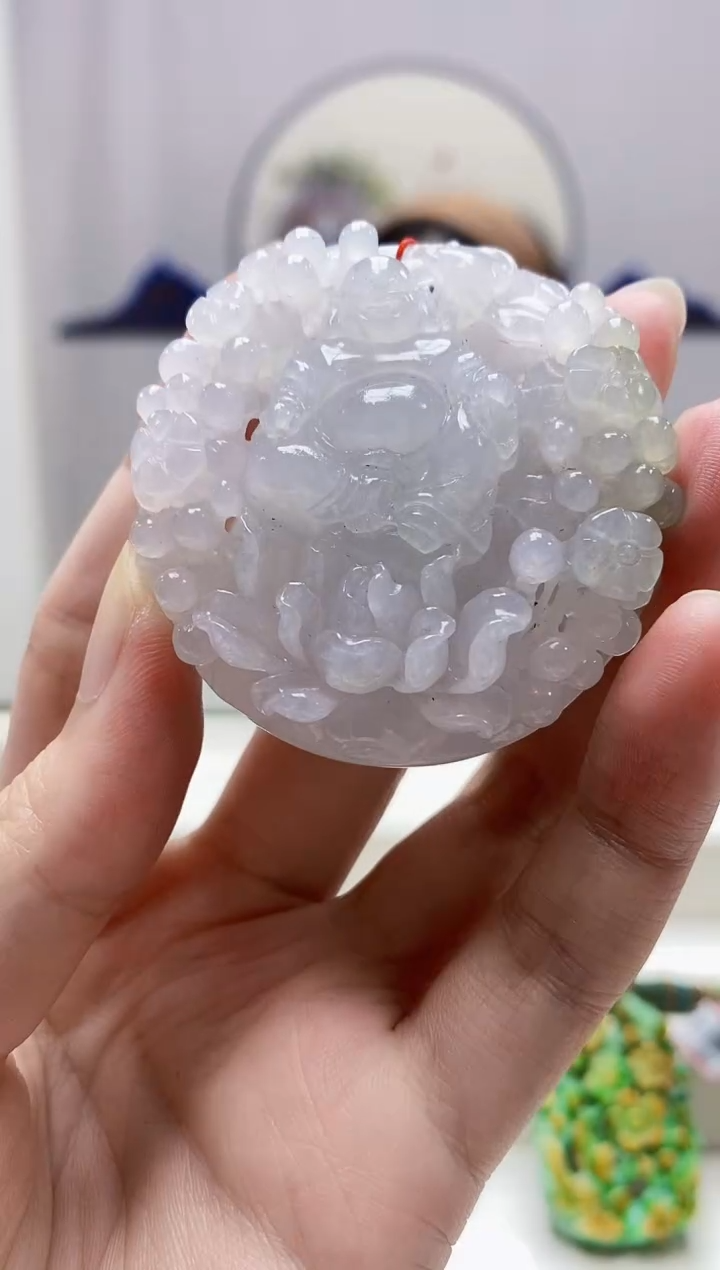 定制翡翠未镶嵌4852zm-毛货挂件86