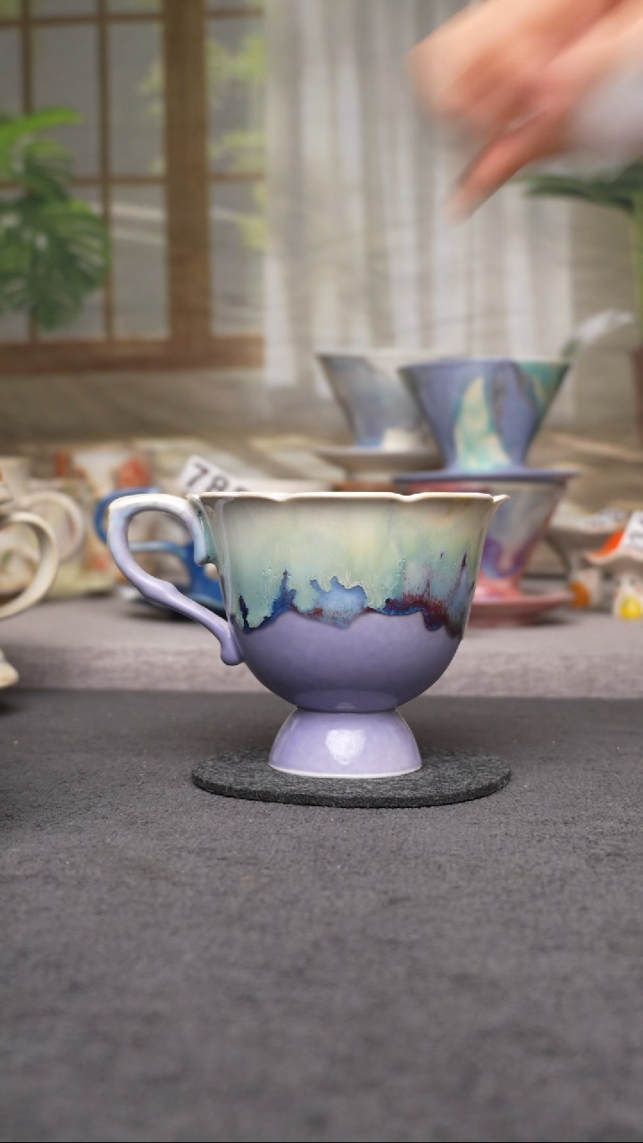杯子陶776景德镇手工手创杯子 带冰裂纹