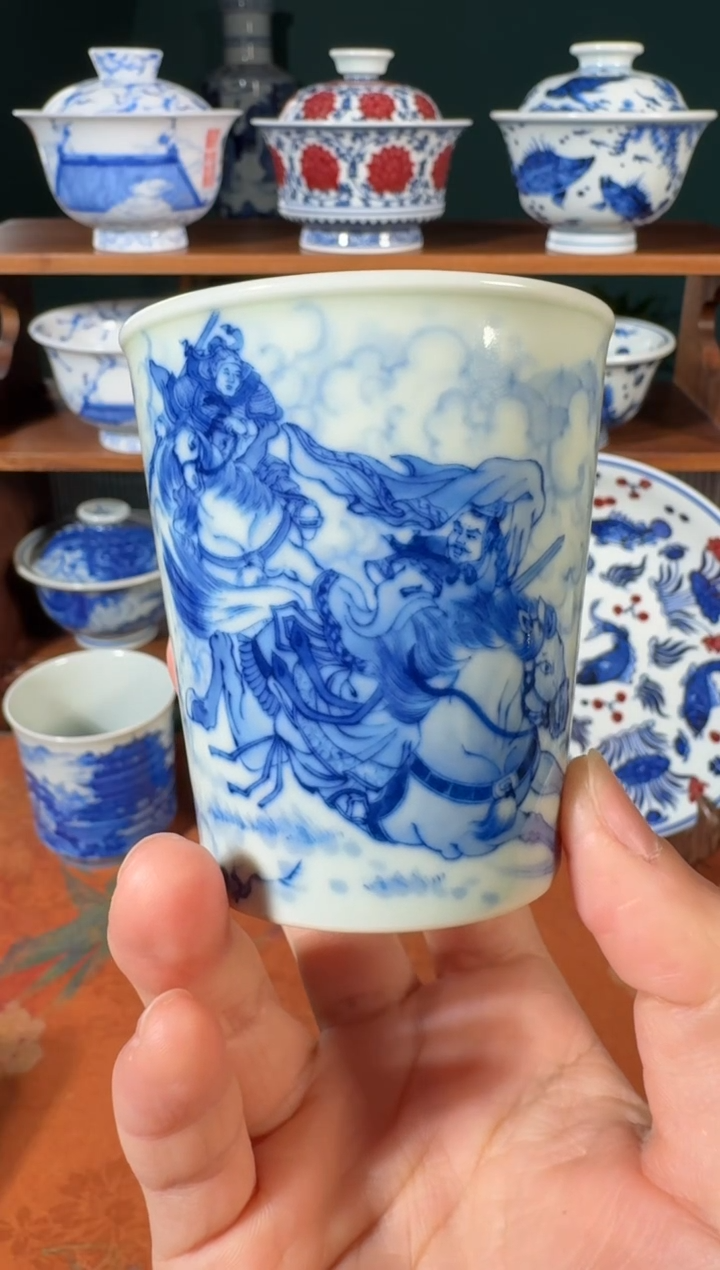 【闪购商品】杯钟家窑火烧连营直口杯