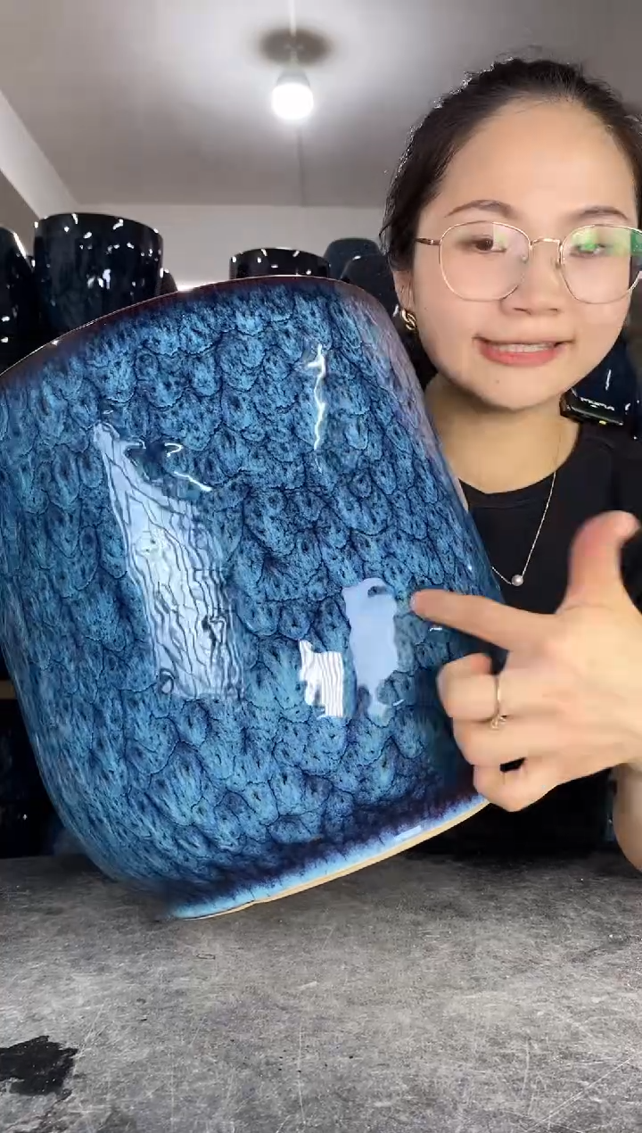 鹅蛋型孔雀蓝小S    