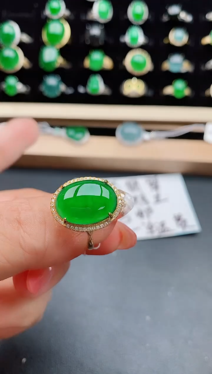 【闪购商品】翡翠戒指银S925镶嵌850080