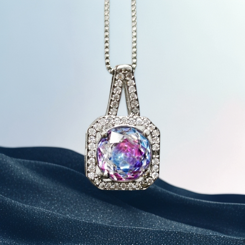 【清梧云初】 经典百搭时尚紫吊坠ZS1