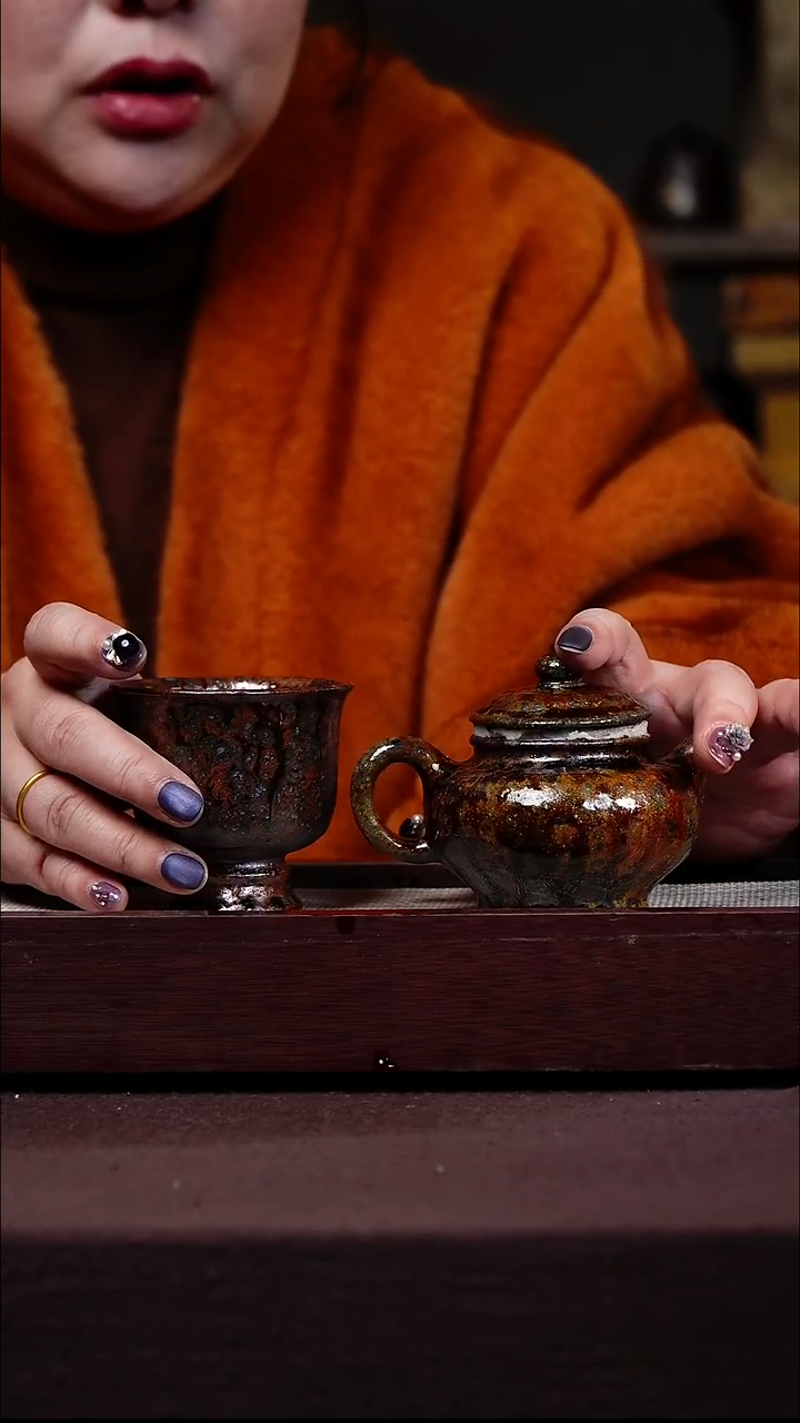 茶壶紫砂宜兴紫砂GFY 沉香木柴烧 掇只