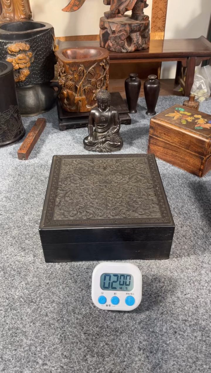 【闪购商品】贡木老五旧藏西番莲盒子