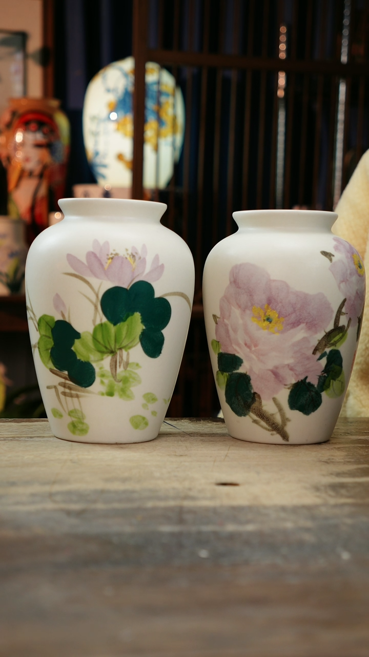 【闪购商品】瓷片景德镇纯手工釉下彩精品花瓶