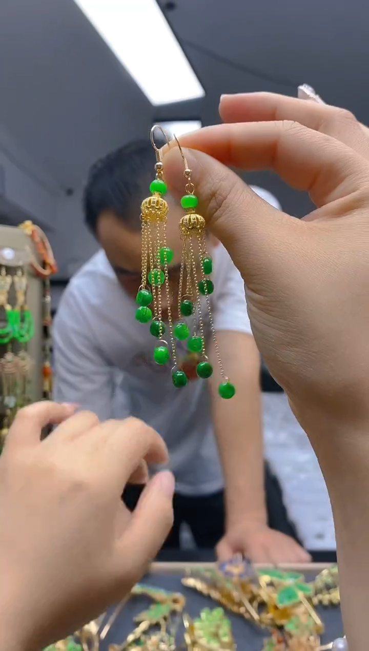 【闪购商品】翡翠耳饰合金278翡翠耳钩