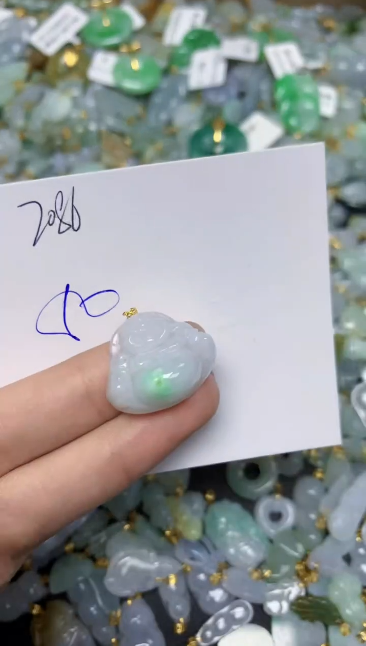 【闪购商品】翡翠颈饰18K金镶嵌天然翡翠A货