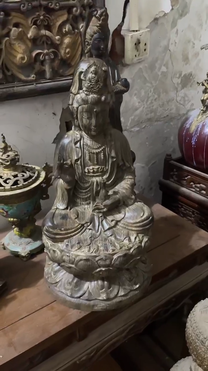 【闪购商品】木木雕新年快乐香木摆件