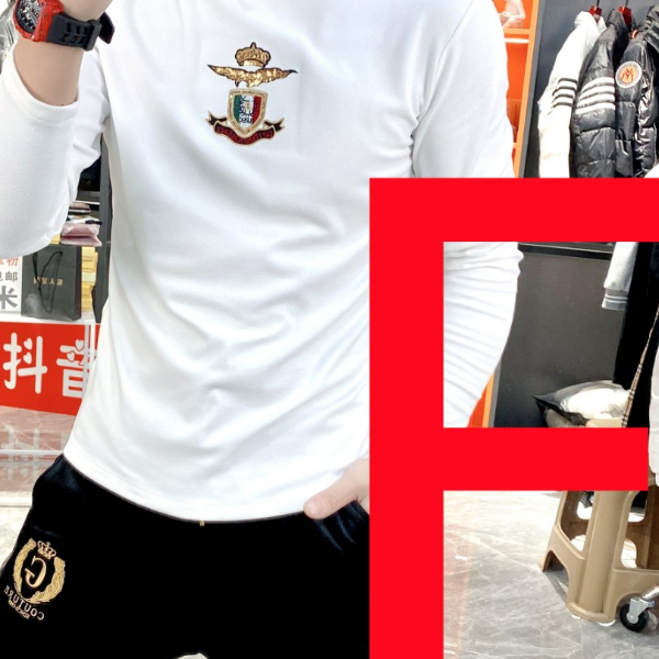 秋冬新款欧货百搭时尚潮流轻奢长袖男装上衣F