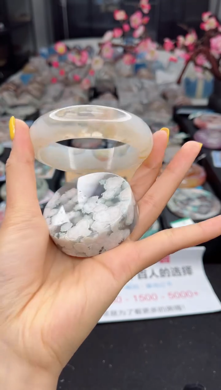 石英质玉未镶嵌手镯60圈口（赠送镯心）6682295