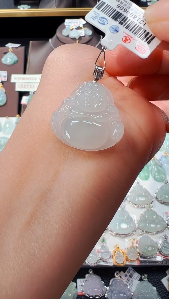 【闪购商品】翡翠吊坠(不含链)18K金镶嵌佛公吊坠606